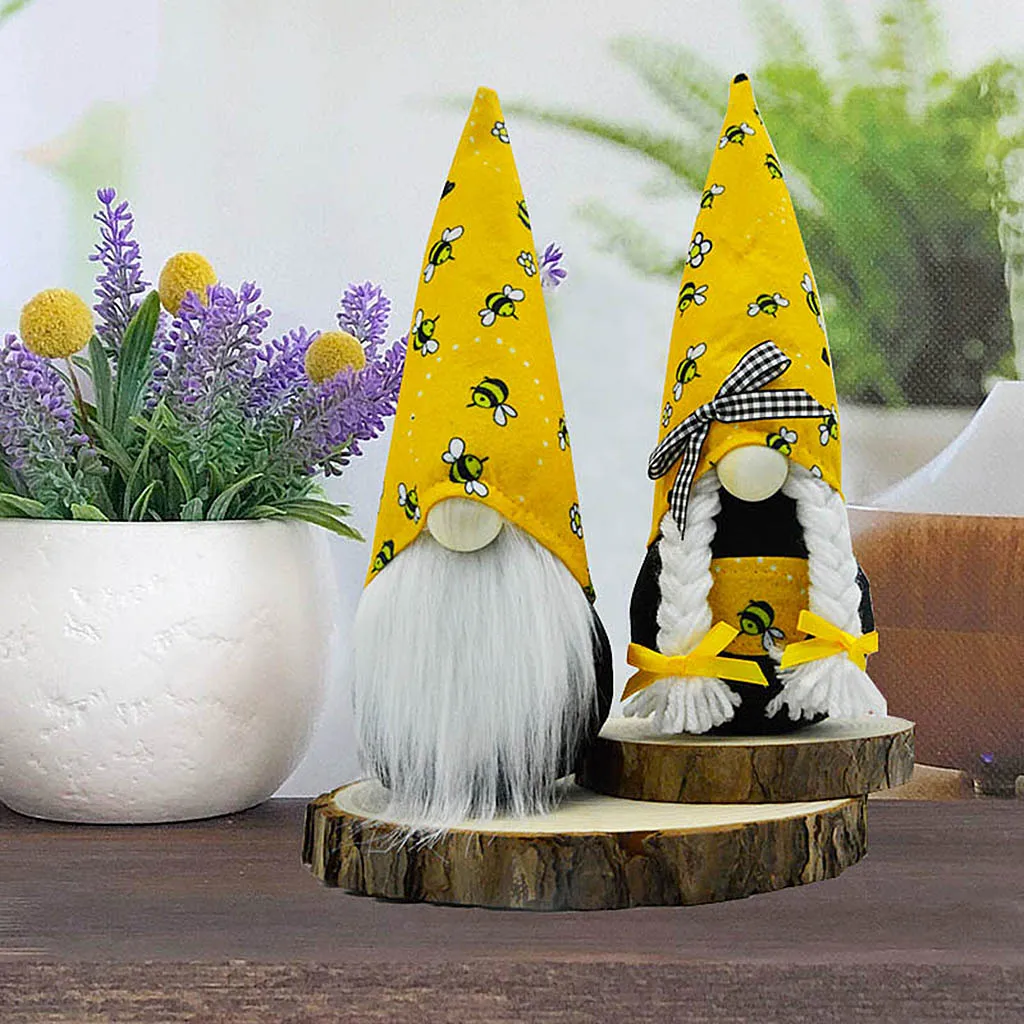 

2x гномов плюшевые куклы ручной работы Безликий гномик игрушечные эльфы подарки квартиры