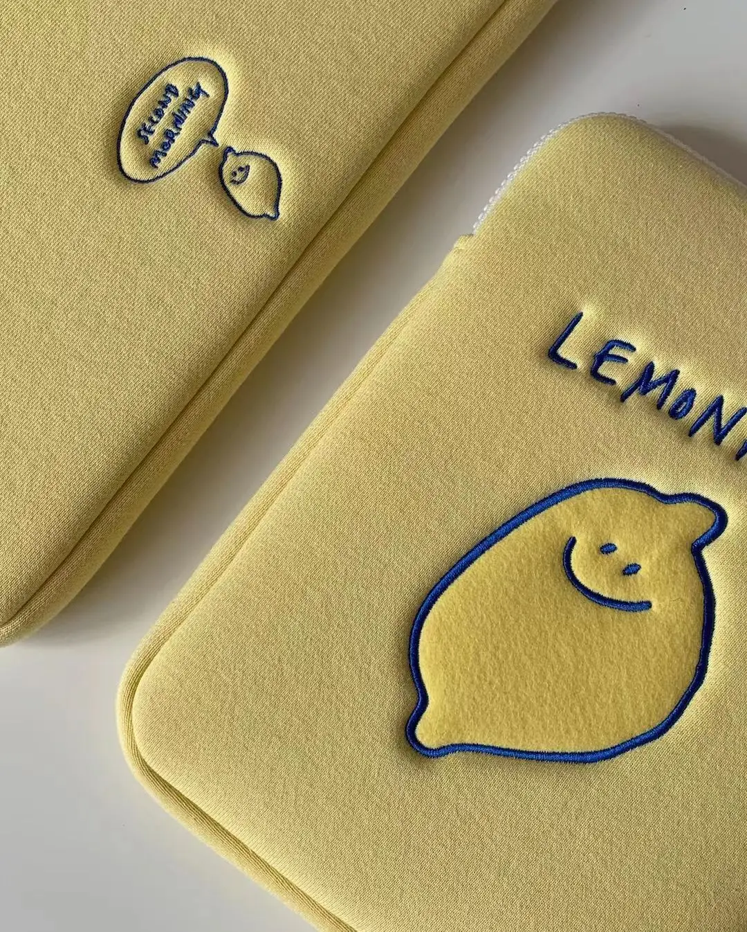 new korea ins ipad pro 11 laptop case korean fashion lemon cartoon 11 13 15 inch tablet protective inner sleeve bag pouch free global shipping