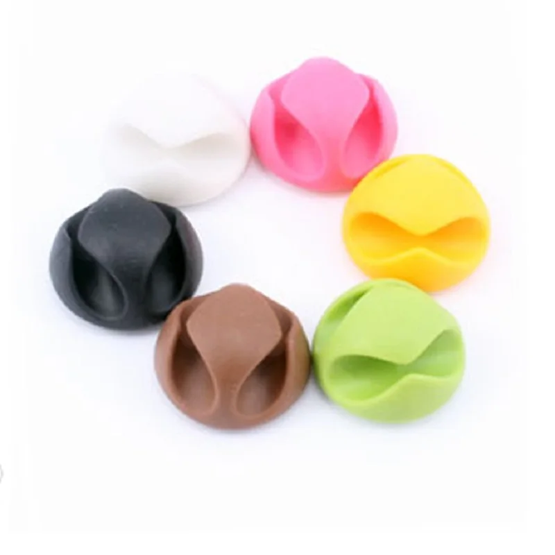 Cable clip Winder Earphone Organizer Wire Storage Silicon Charger Holder Clips for MP3 MP4 | Электроника