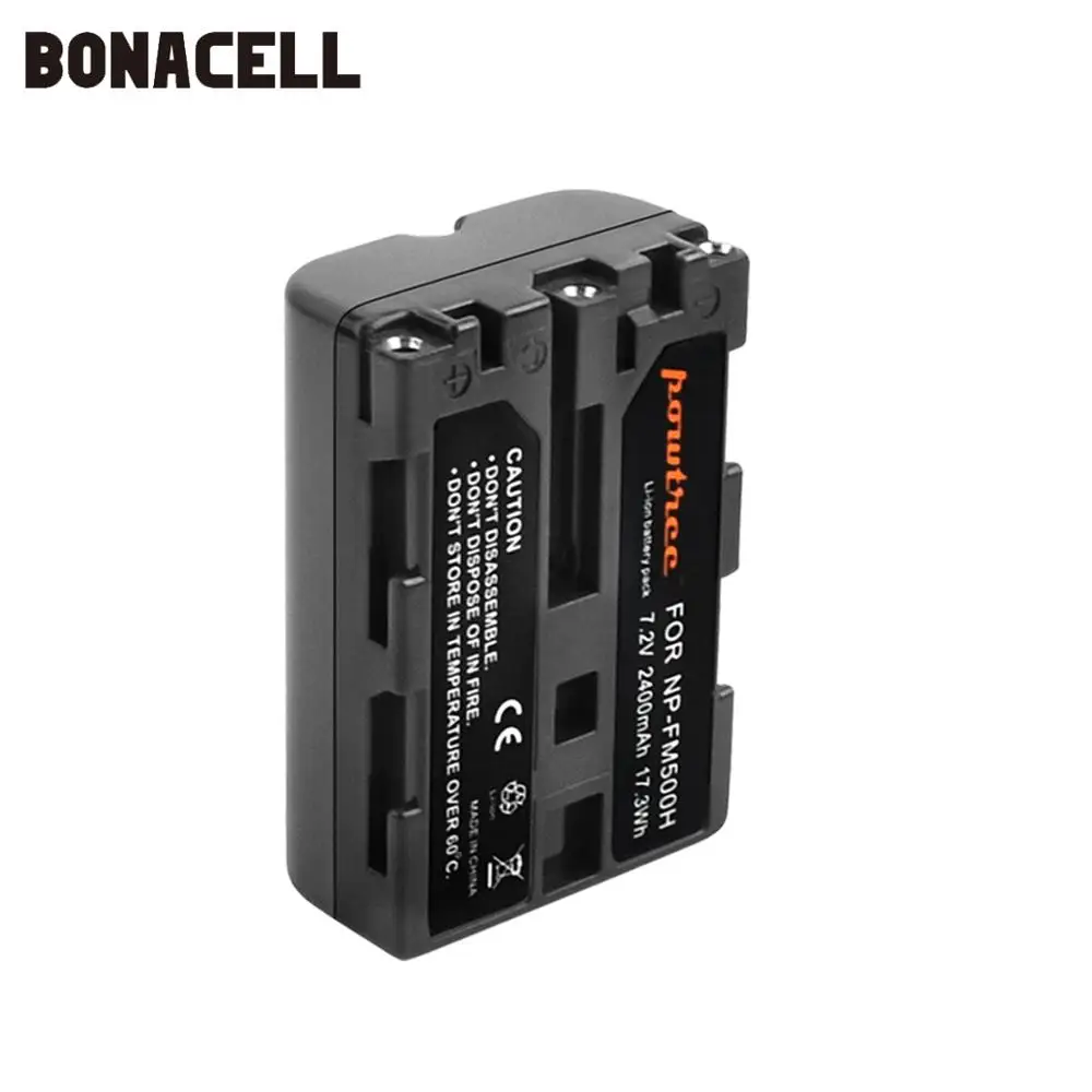 Bonacell 2400 мА/ч, NP-FM500H NP FM500H NPFM500H Камера Батарея для sony A57 A58 A65 A77 A99 A550 A560 A580 Батарея L50 - Цвет: 1 Pack Battery