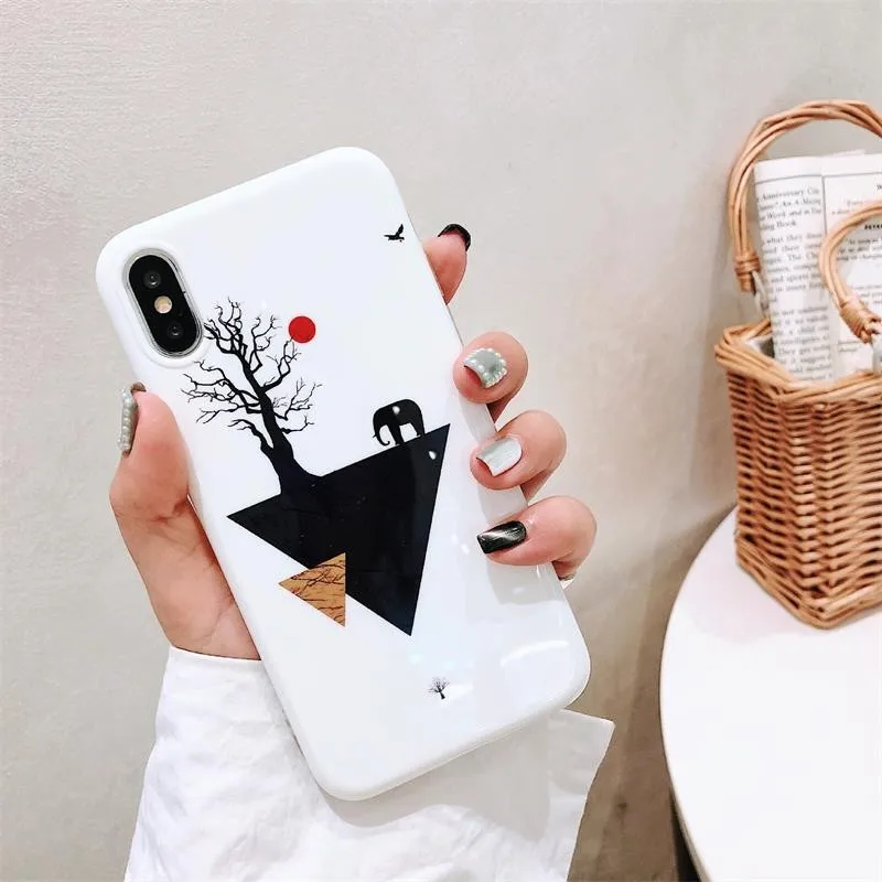 Для Iphone 7 8 Plus 6s мраморная Иллюстрация шаблон чехол для телефона IPhone X XS 6 глянцевый