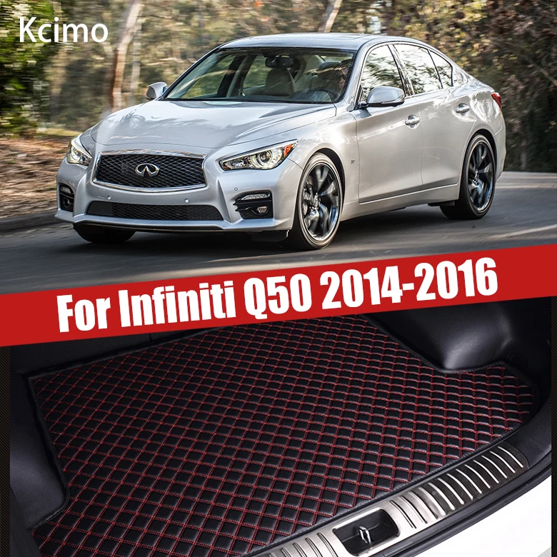 Для Infiniti Q50 Q50L 2014 ~ 2016 кожаный коврик для багажника автомобиля Nissan Skyline V37 подкладка сапог авто аксессуары