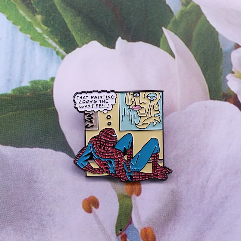

Marvel Creativity Spider Collar Brooch Enamel Pins Metal Broches for Women Badge Pines Metalicos Brosche Accessories