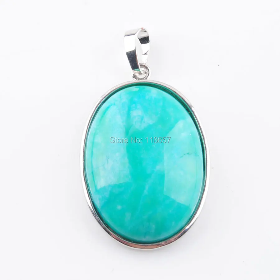 Прекрасный кулон из натурального камня бусины рейки заживление Амазонит яйцо