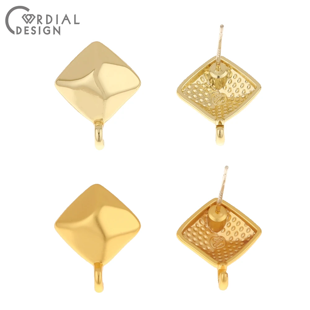 

Cordial Design 100Pcs 14*18MM Jewelry Accessories/Earrings Stud/Hand Made/Rhombus Shape/DIY Making/Jewelry Finding & Components