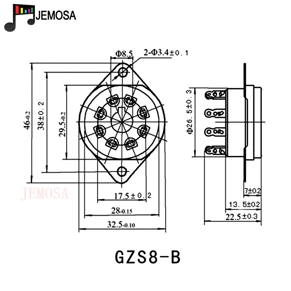 10 шт. 8 контактов бакелитовая трубка розетка Электронная KT88 6SN7 6V6 6L6 EL34 6N8P
