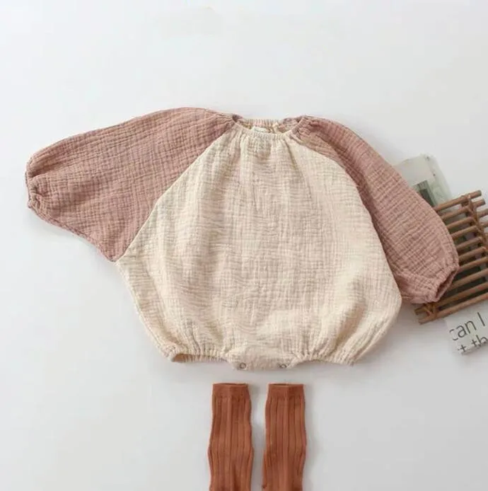 

Комбинезон детский, осенний, мягкий, с рукавами в стиле пэчворк