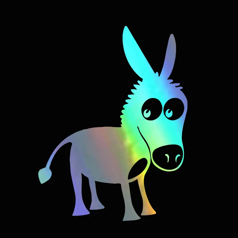 

Car Stickers Animal Donkey Car-Styling Decor Vinyl Decal Fashion Decals Vehicle Window Reflective Decals Sticker PVC15x12cm