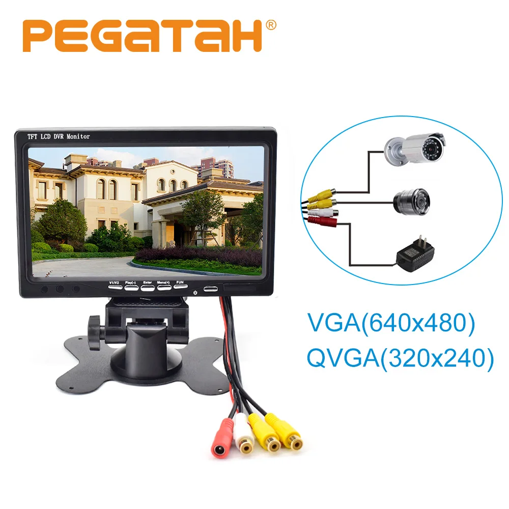 Новый 7 дюймовый TFT ЖК видеорегистратор экран Автомобильная камера заднего вида