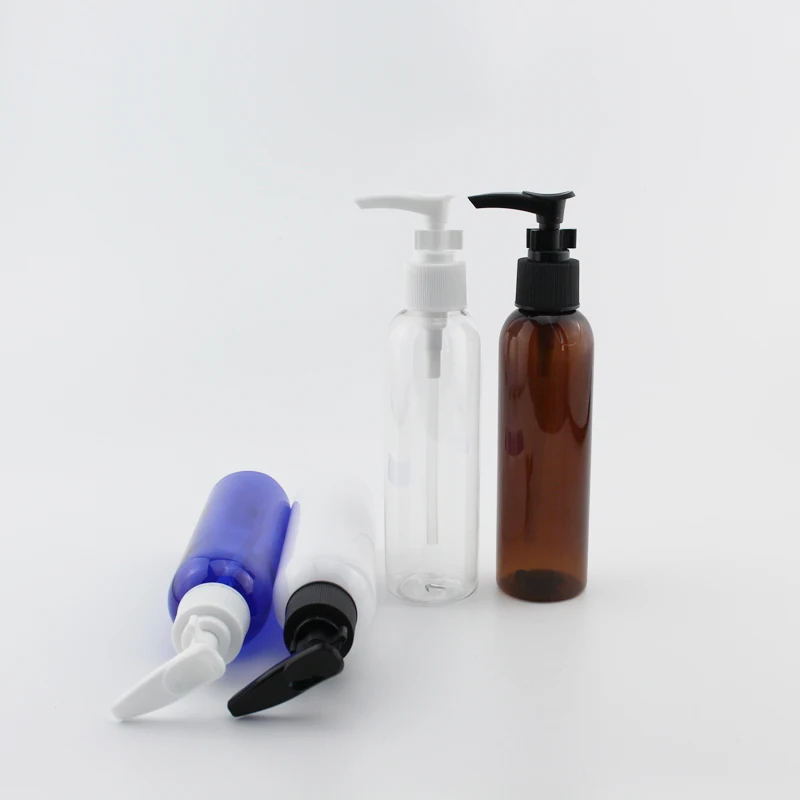 

150ml Round Plastic Lotion Bottles With White Black Bayonet Pump 12Pc/lot Cosmetic Bottle For Hand Soap Shampoo Travel Packaging