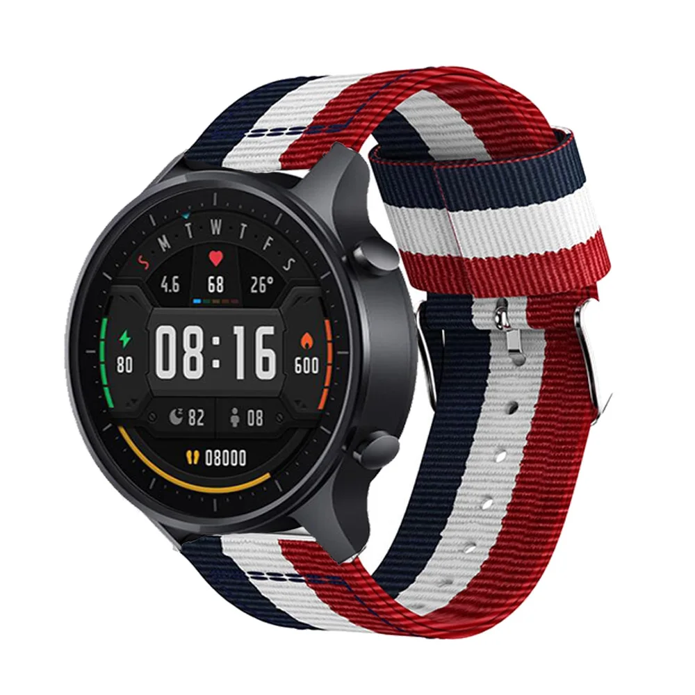 

For Xiaomi Color Watch Mi Smart Watch Color Nylon Sport Strap Replacement Watchband Wrist Bracelet 22mm Watch Band
