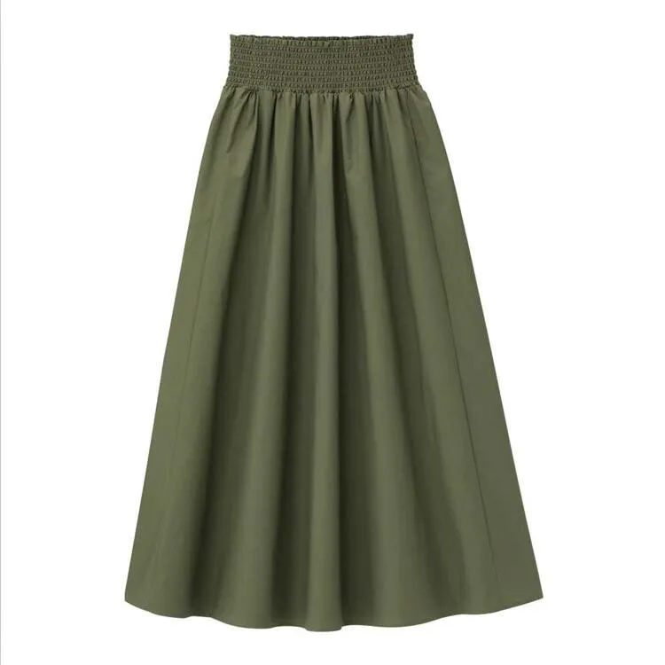 New Spring Autunm Elegant maxi long Skirts Womens Office Skirt Cotton linen plus size 5XL 6XL 7XL elegant skirts