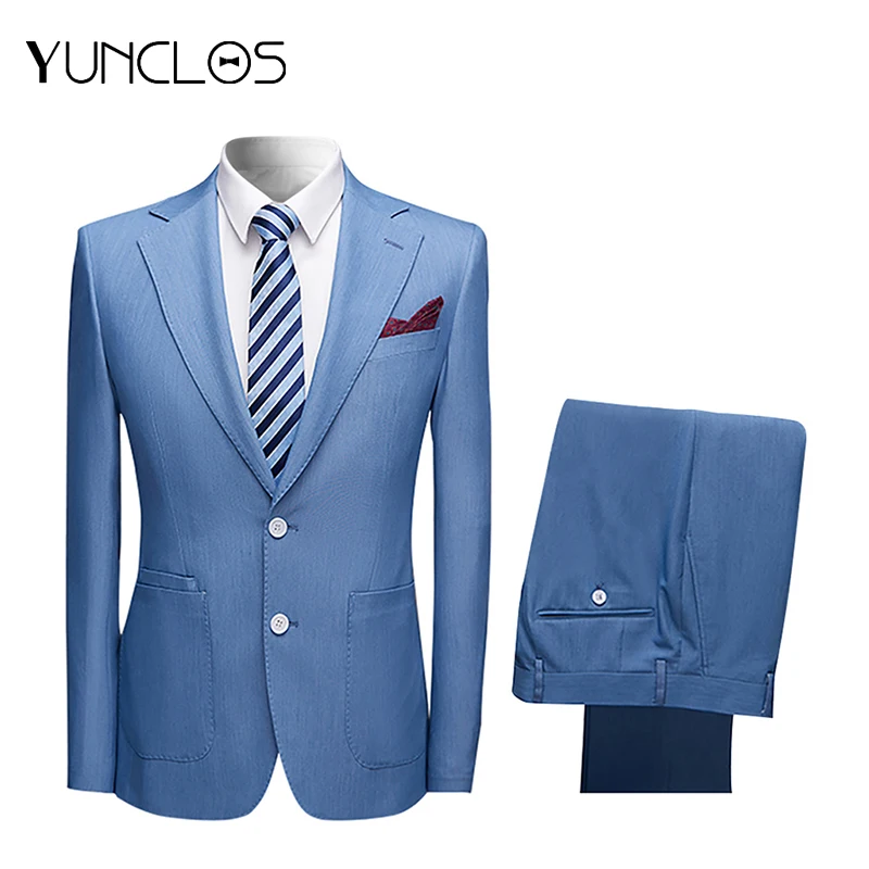 Мужские деловые смокинги с двумя пуговицами и принтом 2 предмета | Мужская одежда