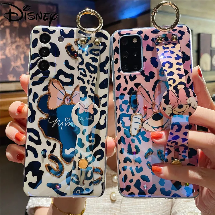 

Disney Mickey Mouse for Samsung S10/S20/S21/S21p/noto20/20ultra Personalized Wristband Bracket Anti-fall Mobile Phone Case