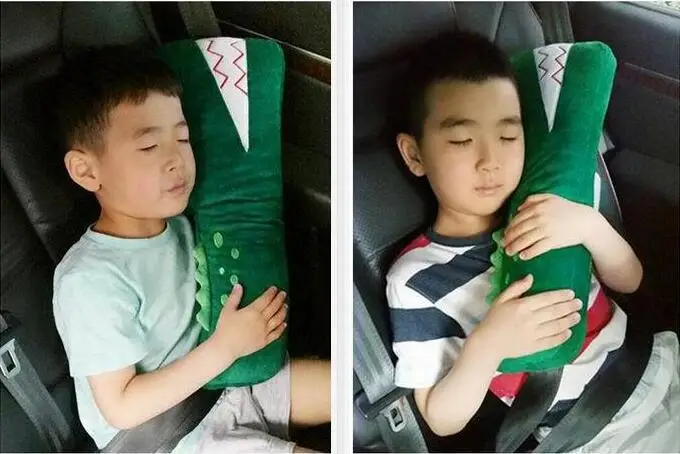 

Small Animal Doll Child Car Seat Safety Strap Set To Comfort Plush Pillow Cartoon Seatbelt Pillow Auto Seat Belt Strap Cover