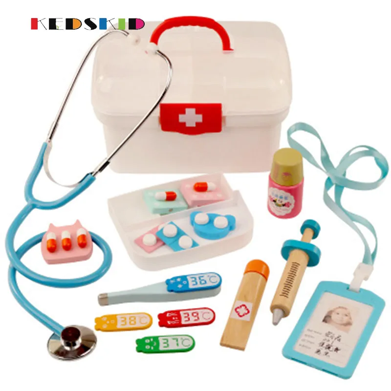 Деревянная Высококачественная детская игра головоломка игрушка Доктор набор