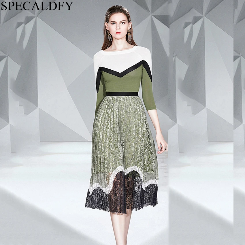 Женский вязаный комплект из двух предметов Осенний свитер пуловер и кружевная