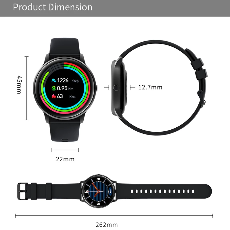 

Smart Watch Bluetooth 5.0 SmartWatch Blood Pressure Heart Rate Sports Fitness Tracker IP68 smart watches for Men Women