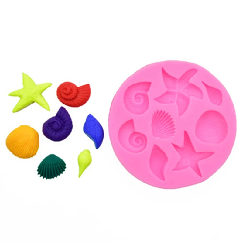 Ракушка Морская звезда Силиконовые ремесла форма печенье конфеты шоколадный
