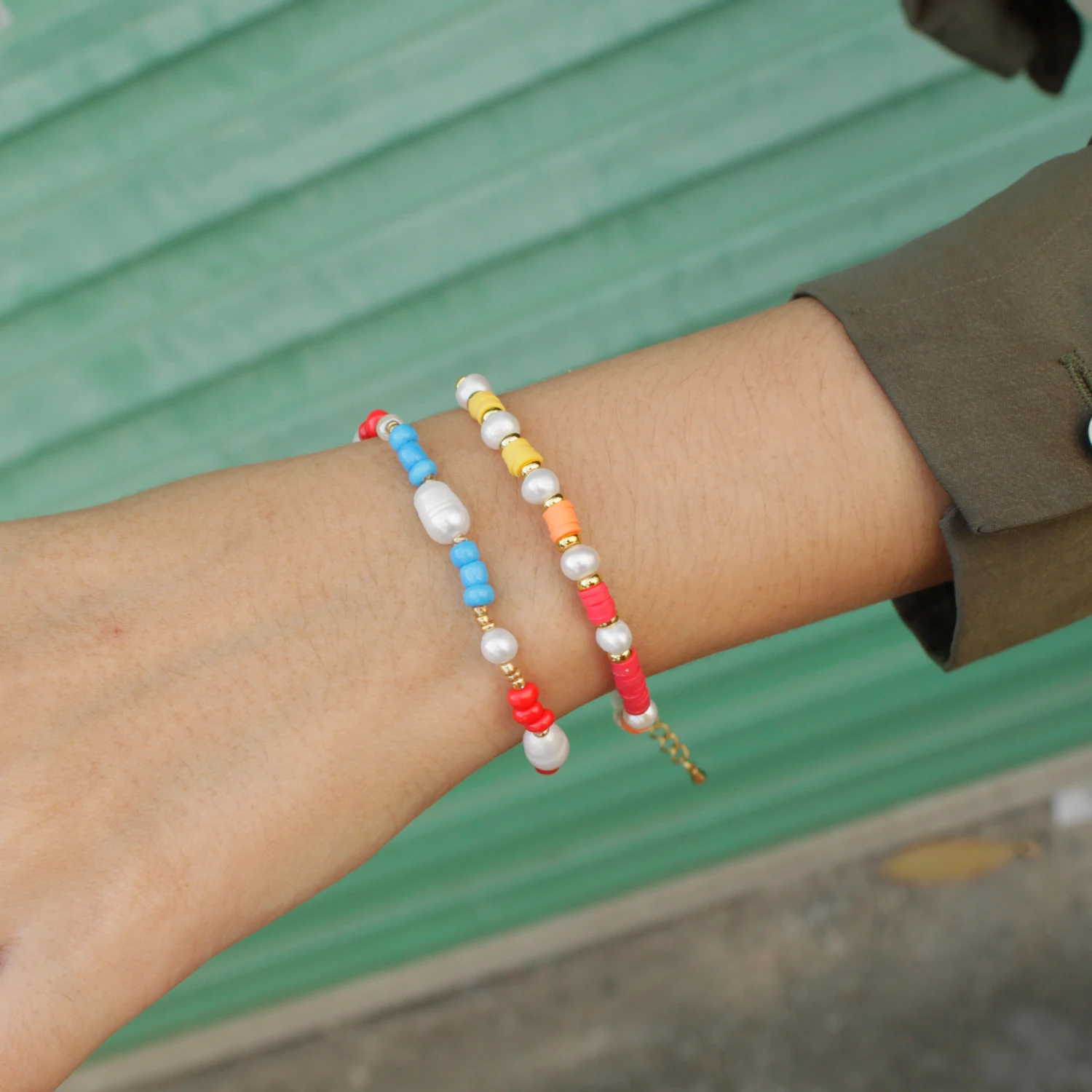 

C.QUAN CHI Freshwater Pearl Bracelets Fashion Stretch Bracelet Handmade Miyuki Beads Bangle Women’s Jewelry