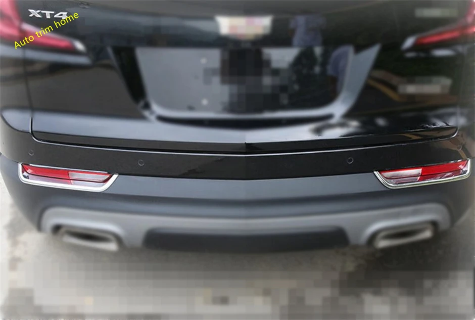 

Chrome Rear Fog Lights Foglight Lamps Strips Overlay Stripes Cover Trim Fit For Cadillac XT4 2019 2020 2021 2022 Exterior Kit