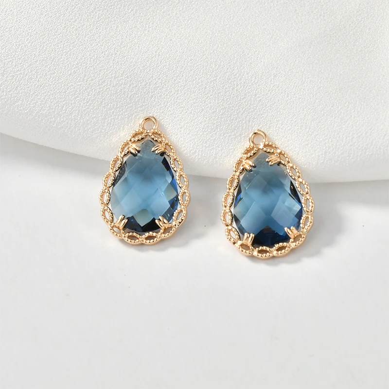 Минимальный заказ 20 шт./лот цвет стеклянный сердечник кружева в форме капли воды