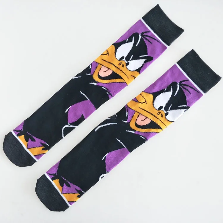 

Hot Men Cartoon Funny Animals Bear Cat Knee-High Sock Casual Hip Hop Creative Soft Happy Socks Calcetines Hombre Divertido
