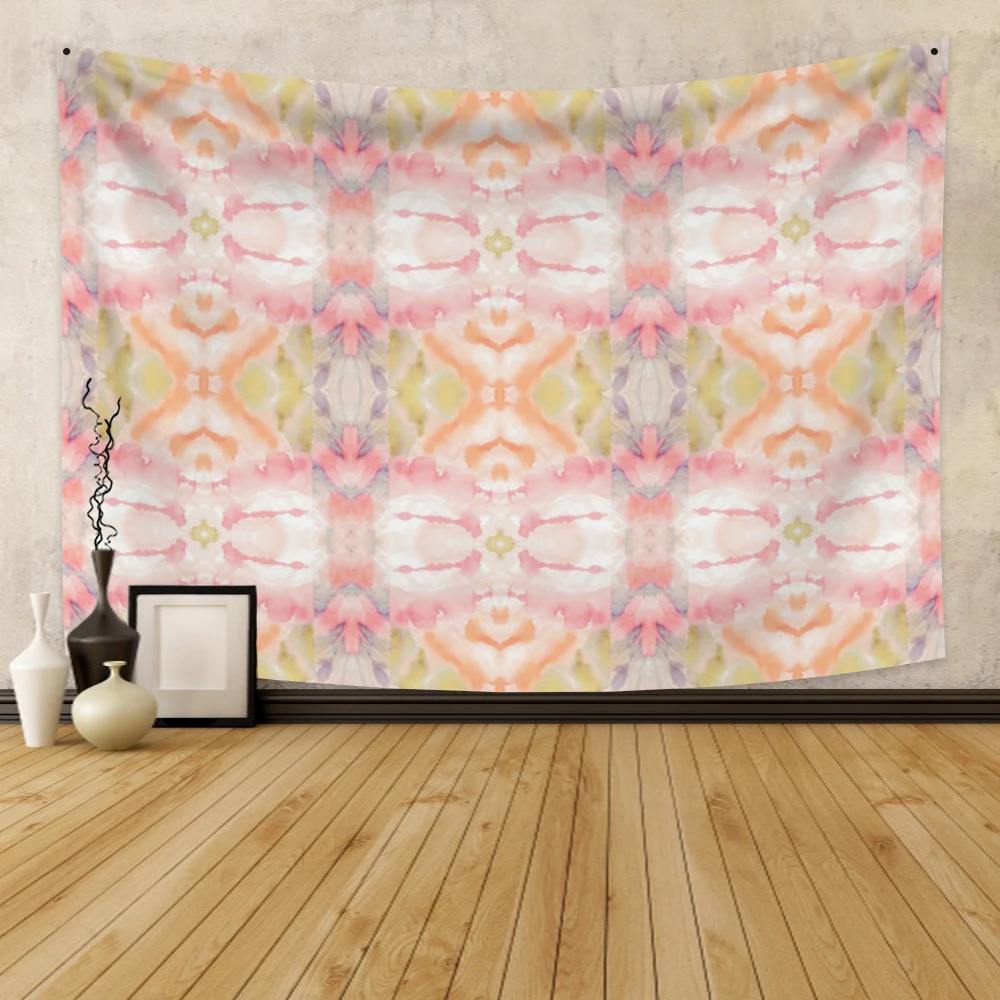 

Laeacco India Mandala Tapestry Wall Hanging Boho Decor Wall Cloth Tapestries Psychedelic Hippie Carpets For Home Dorm Decor
