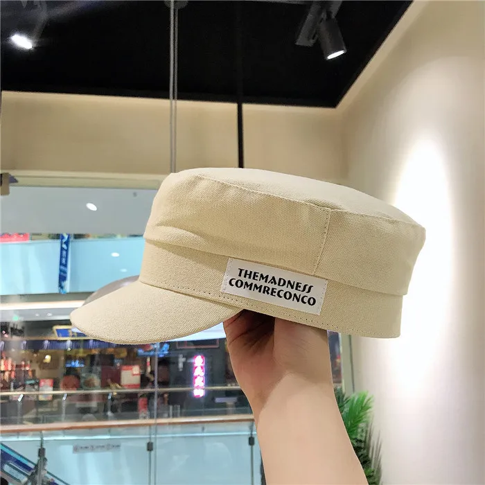 Дизайнерская темно синяя шапка женская осенняя Корейская версия сетчатая