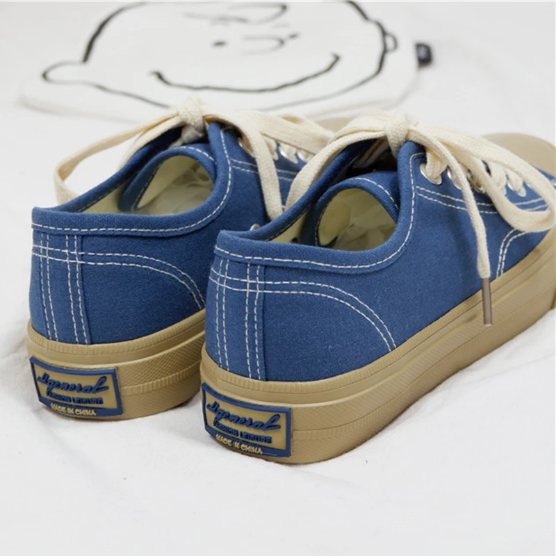 

New Fashion Sneakers Candy Color Canvas Flats Women Classic Spring Low-Cut Vulcanized Shoes Student Casual Non-Slip Sneakers
