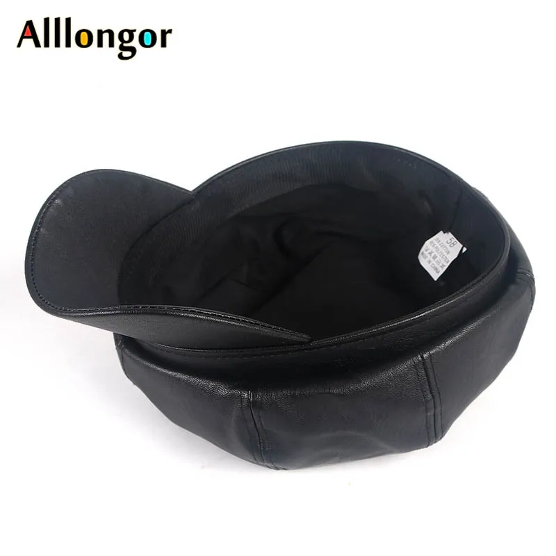 

Fashion Leather Beret Femme Classics 2020 Autumn French Newsboy Cap Hat Women Winter Black Octagonal Hat Berets Caps
