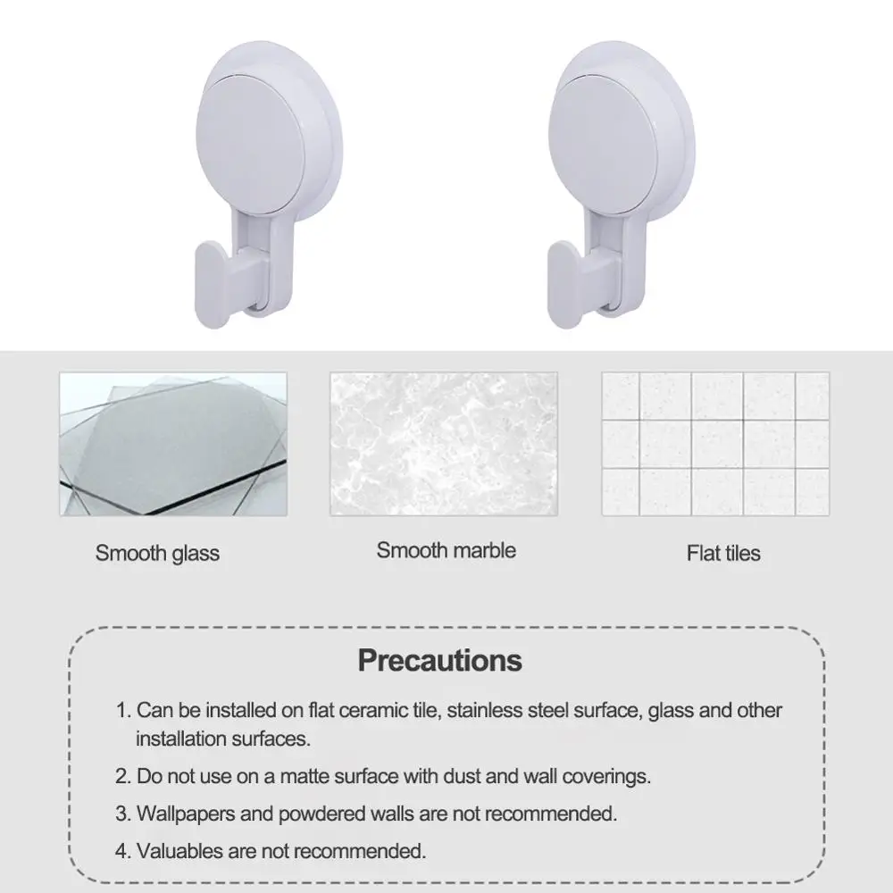 Настенный крючок 1 шт. прочная белая присоска вешалка для кухни ванной держатель