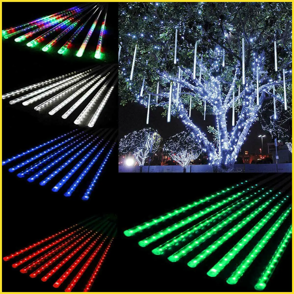 

8 Tube 30CM 144 LED Meteor Shower Lights Led Falling Rain Fairy Light LED String Lights Outdoor Christmas Light EU/US/UK Plug