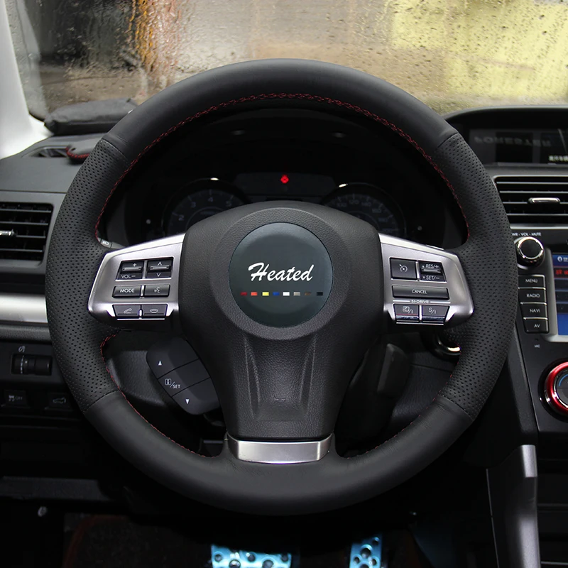 Наппа кожаный оплетка на рулевое колесо Крышка для Subaru Forester 2013 2015 Legacy 2014 Outback XV