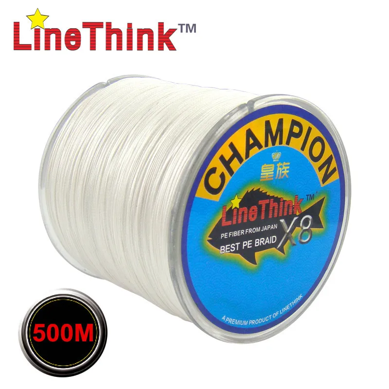 Фото Фирменная плетеная рыболовная леска GHAMPION LineThink 500 м, 8 нитей/8 нитей, лучшее качество, мультифиламентная полиэтиленовая плетеная рыболовная л... №4