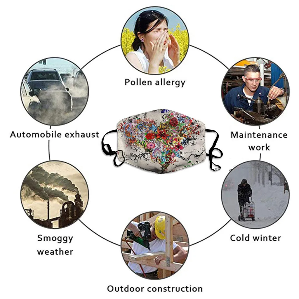 1 шт. повязка пыле ветрозащитный туманной дымки защитная маска маски для лица