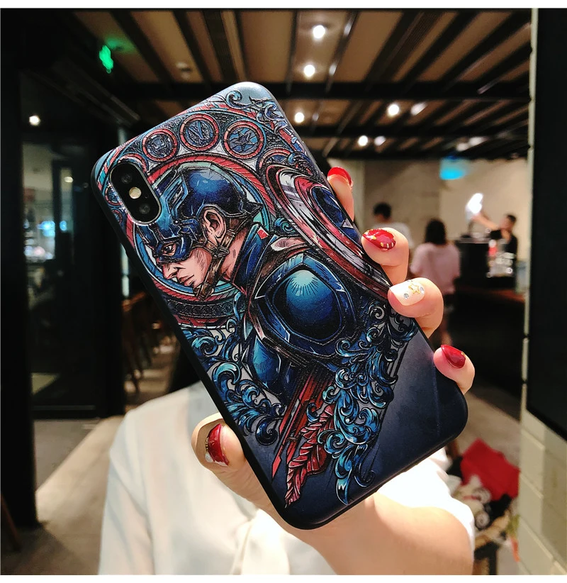 Для iPhone 11 Pro 7 8 6s Marvel hero Мстители чехол для телефона для iPhone 11 Pro Max X XS 6 6s 7 8 Plus Мягкий силиконовый чехол