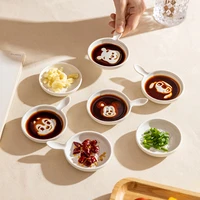 cartoon animal ceramic sauce dish 3d relief seasoning dish sushi soy vinegar kitchen snack accessories