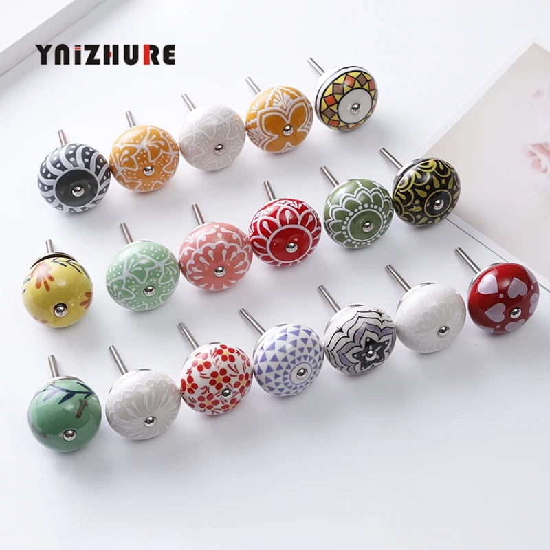 Керамическая ручка в пасторальном стиле 40 мм | Обустройство дома