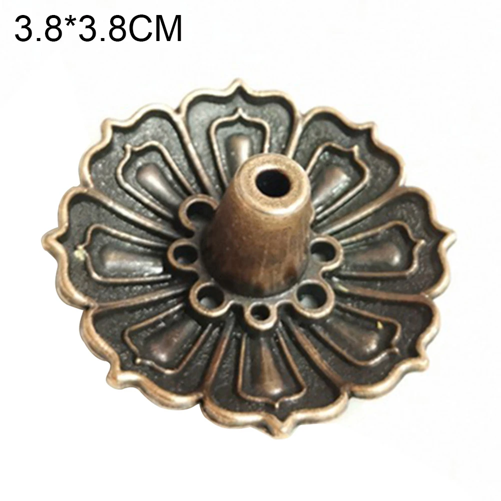 Лотос Бронзовый с 9 отверстиями тарелка-кадило для конуса искусственный