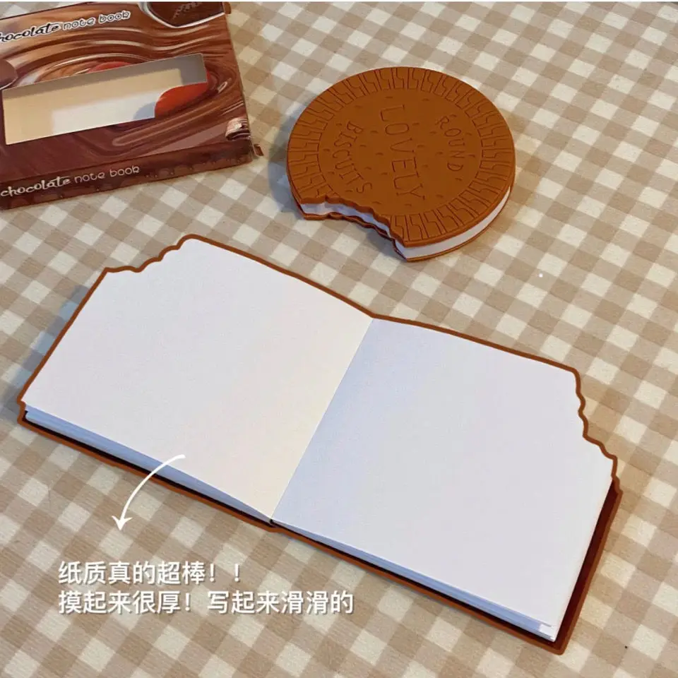 1pcs 80 Sheets Mini Memo Pads Cute Notebook Biscuit Chocolate Note Book Daily Tabs Office Decor School Korean Stationary | Канцтовары