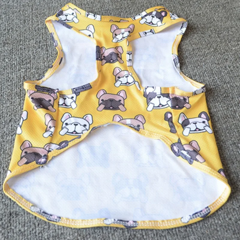 

Pet Dog Summer Cooling Clothes Outdoor Fat Dog Vest Shirt Clothes For Dogs Vest French Bulldog Clothing For Dogs Cooling Costume