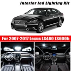 Автомобильные аксессуары для Lexus LS460 LS600h 2007-2017, белый цвет, без ошибок, светодиодный внутренний светильник Canbus светильник для чтения, карта, купольная лицензия