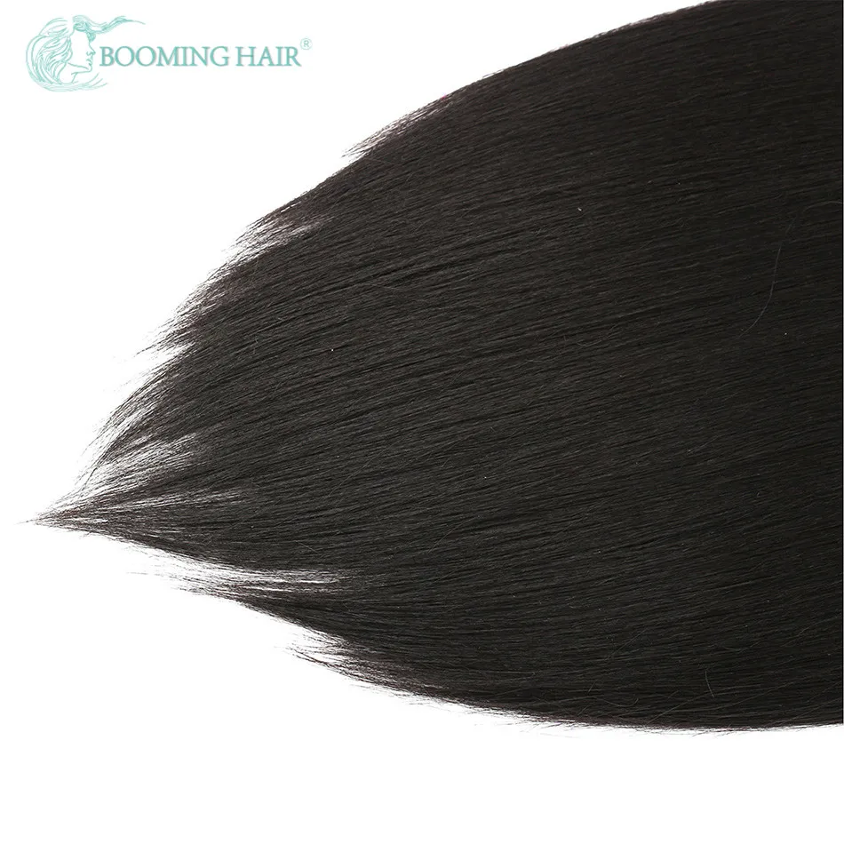 

Natural Straight Synthetic Clip On Hair Extensions 24 Inches False Hair Black Hair Pieces For Women 7PCS/Set BOOMING HAIR