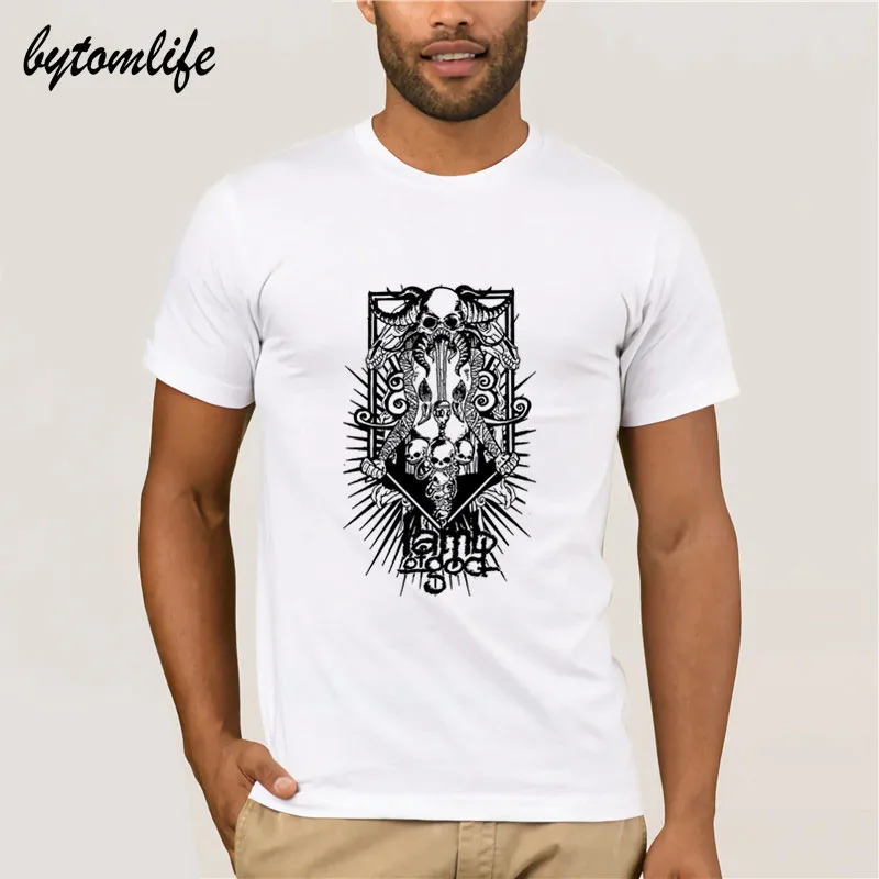 Mazumi8 Lamb of God Heavy Metal повседневных футболок с коротким рукавом для MenBoy короткий