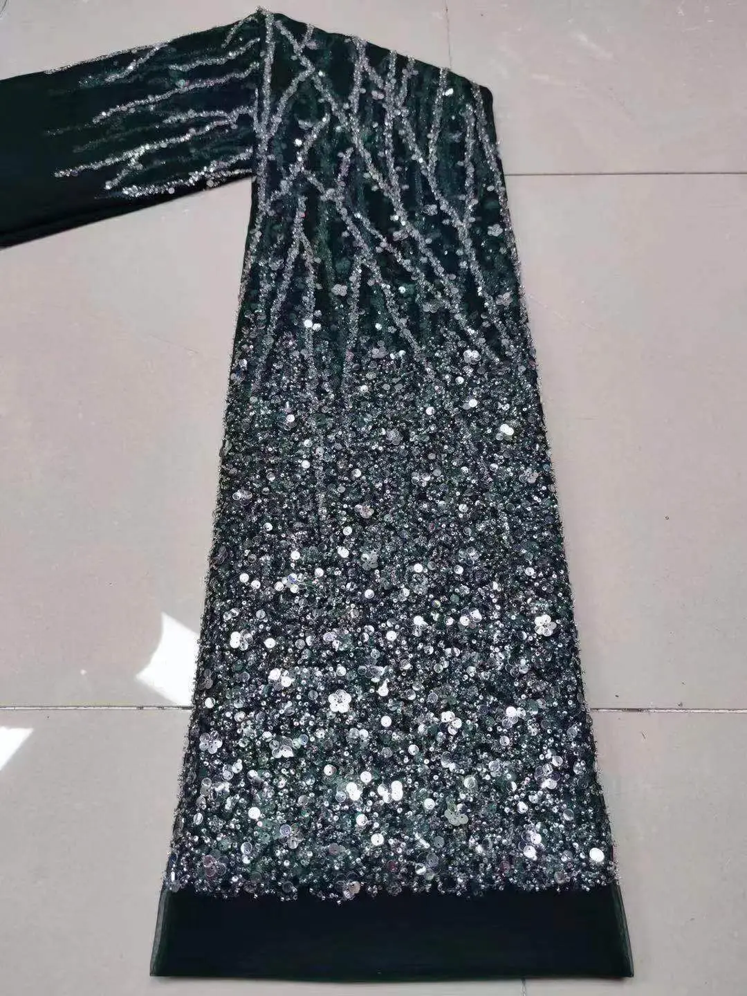 Роскошные бусины кружево ткань ручной работы французское свадебное платье