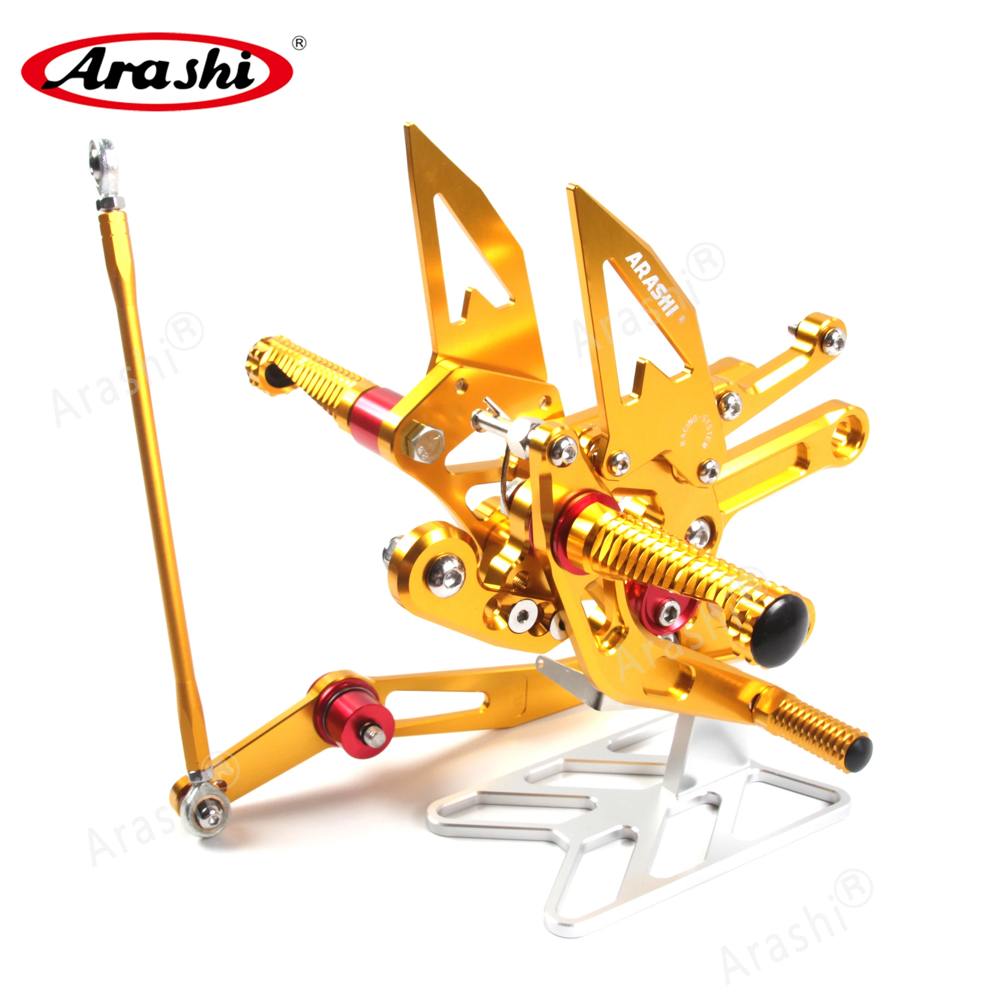 Подножка для мотоцикла Arashi YAMAHA YZF R6 2006 2016 CNC регулируемые Задние подножки 2011 2012 2013