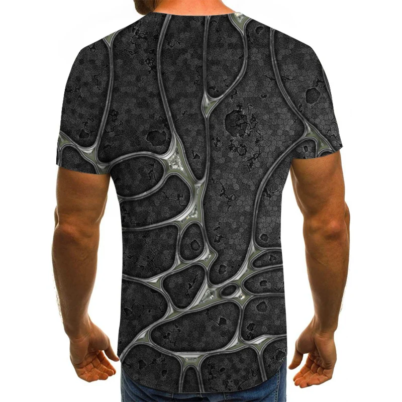 Летняя мужская футболка с 3D принтом в виде пейзажа Мужская летняя черная Пляжная