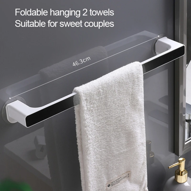 

Creative Personality No Hole Hanging Towel Rack, Simple Household Storage Collection Tools, Unique Bathroom Storage Rack