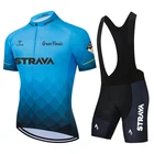 2021 команда STRAVA Велоспорт Джерси комплект MTB горный велосипед одежда мужской короткий комплект Ropa Ciclismo велосипедная одежда Велосипедное платье для мужчин